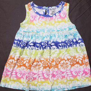 Hawaii Flower Dress Multi Colour George 6-12 Month Size Floral 100% Cotton